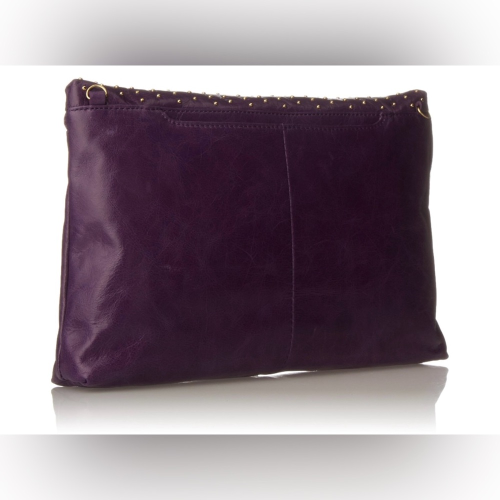 Vintage HOBO Purple Leather Studded Women's Bag - Picture 2 of 9